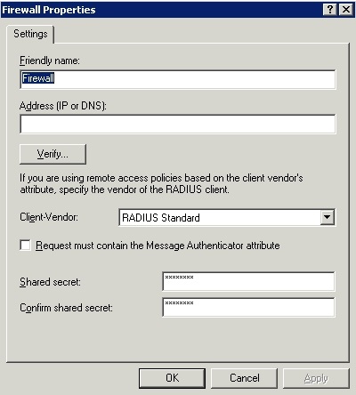 Create a new RADIUS client