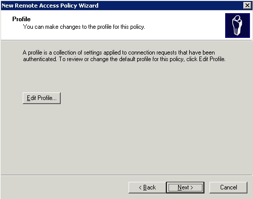 Finish creating a new Remote Access Policy